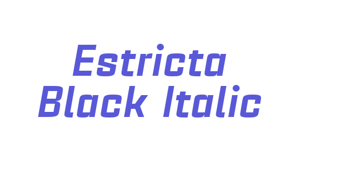 Estricta Black Italic Font Download