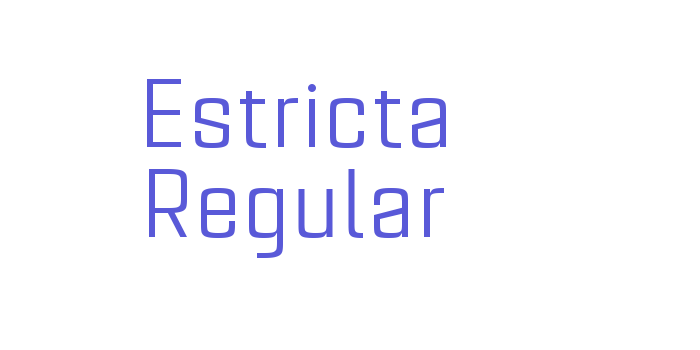 Estricta Regular Font