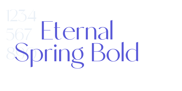 Eternal Spring Bold font free