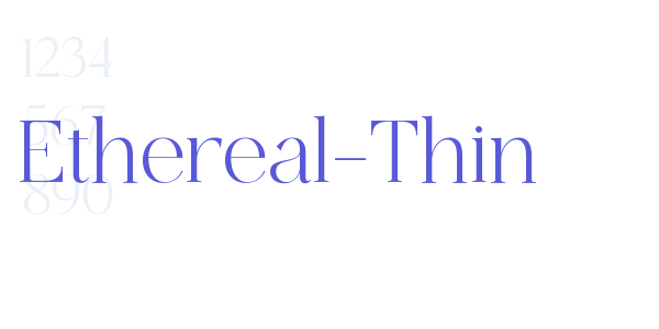 Ethereal-Thin font free