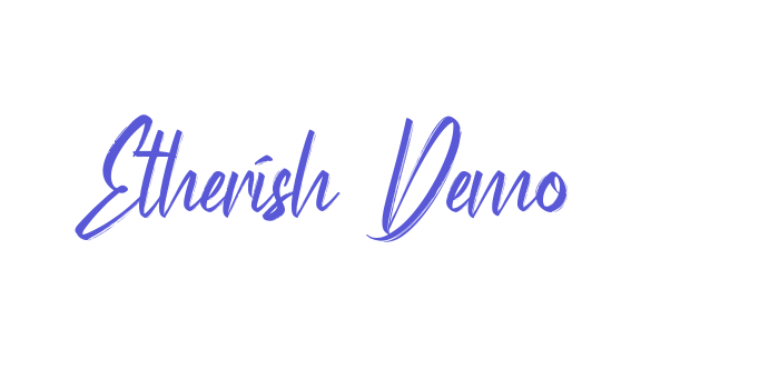 Etherish Demo Font Download