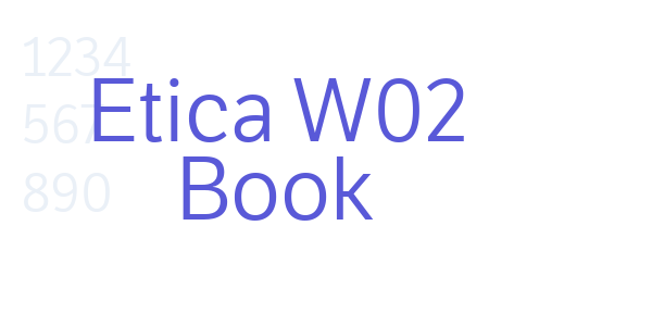 Etica W02 Book font free