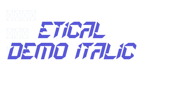 Etical Demo Italic font free