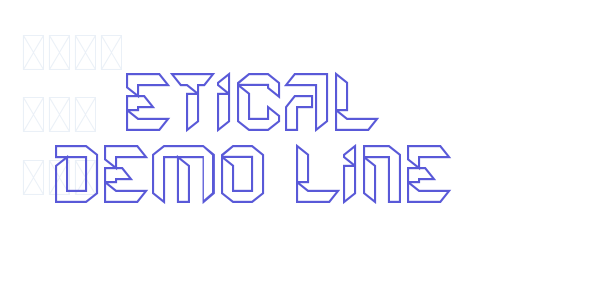 Etical Demo Line font free