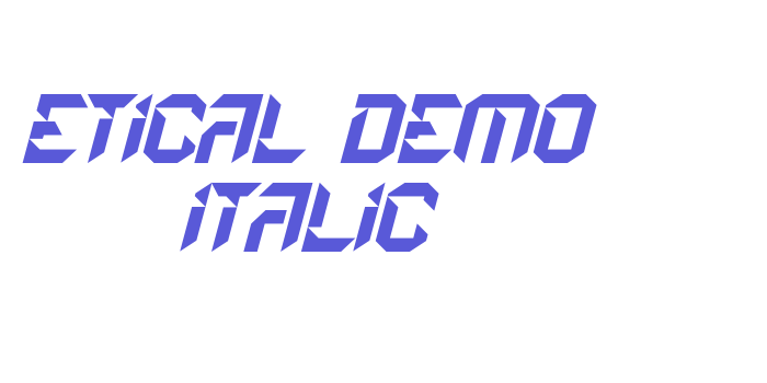 Etical Demo Italic Font Download