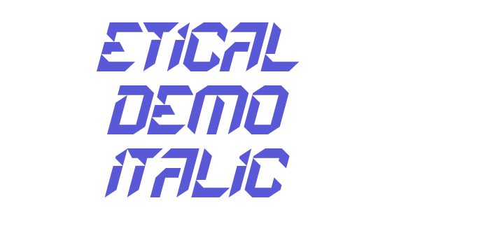 Etical Demo Italic Font