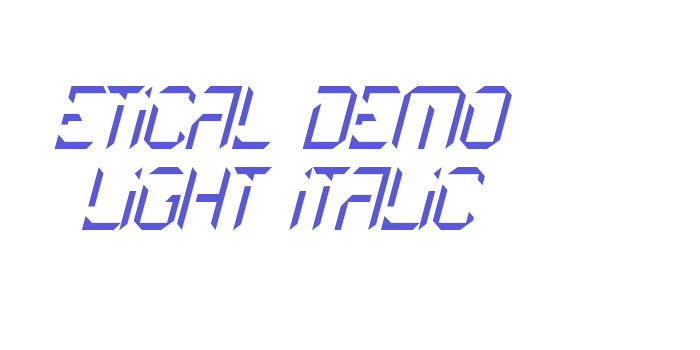 Etical Demo Light Italic Font Download