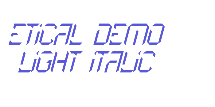 Etical Demo Light Italic Font