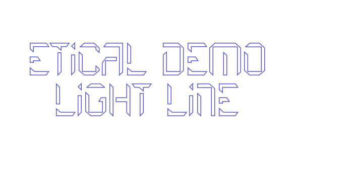 Etical Demo Light Line Font Download