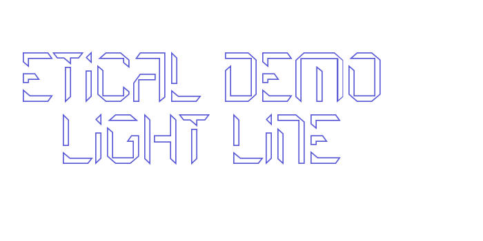 Etical Demo Light Line Font