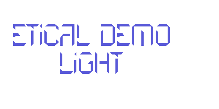 Etical Demo Light Font