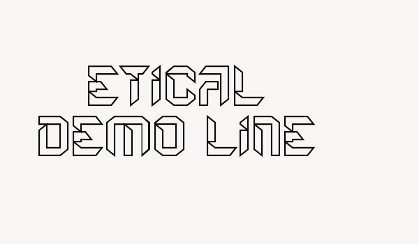 Etical Demo Line Font