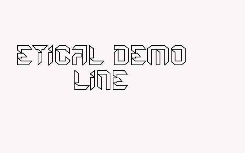 Etical Demo Line Font