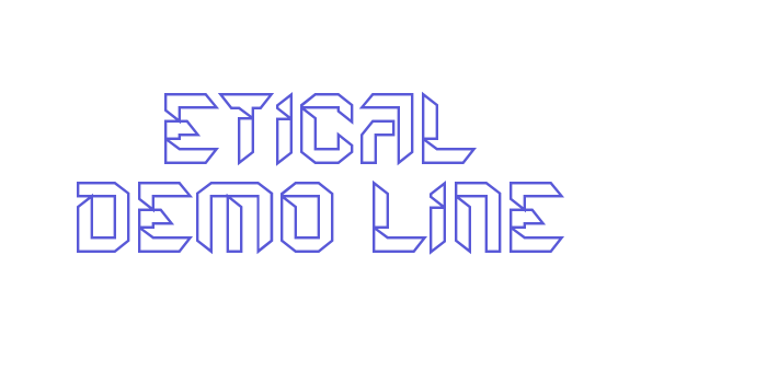 Etical Demo Line Font Download