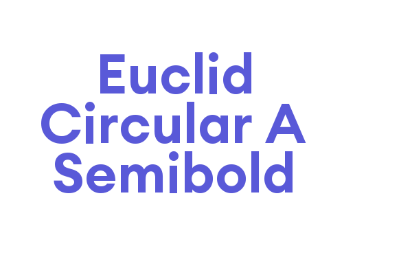 Euclid Circular A Semibold Font