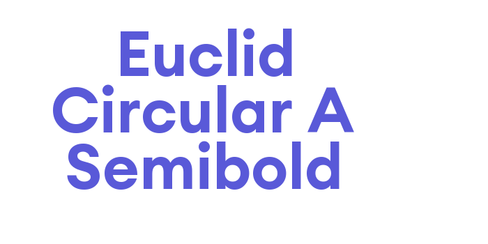 Euclid Circular A Semibold Font Download