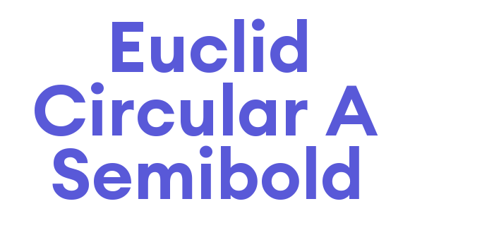 Euclid Circular A Semibold Font