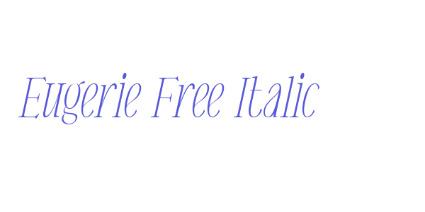 Eugerie Free Italic font free