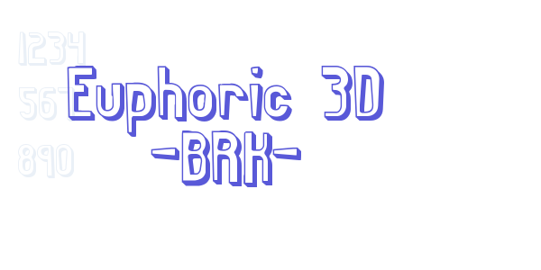 Euphoric 3D -BRK- font