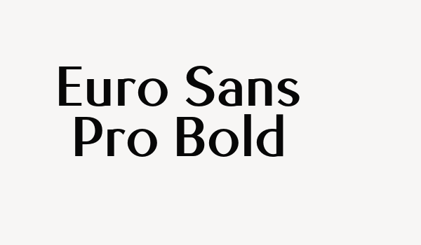 Euro Sans Pro Bold Font