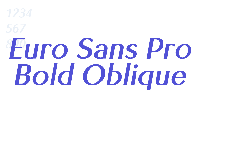 Euro Sans Pro Bold Oblique-font-download