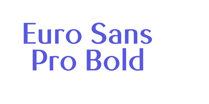 Euro Sans Pro Bold Font