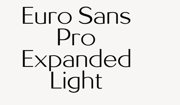 Euro Sans Pro Expanded Light Font