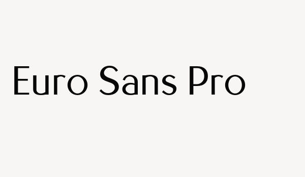 Euro Sans Pro Font