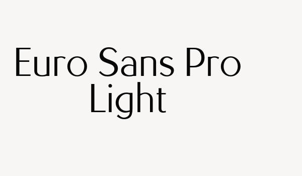 Euro Sans Pro Light Font