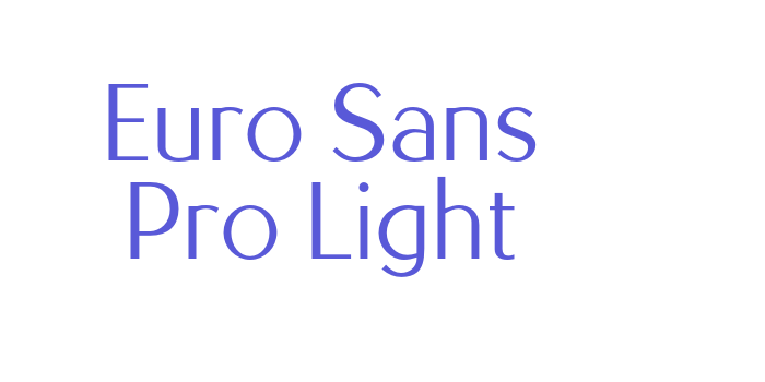 Euro Sans Pro Light Font