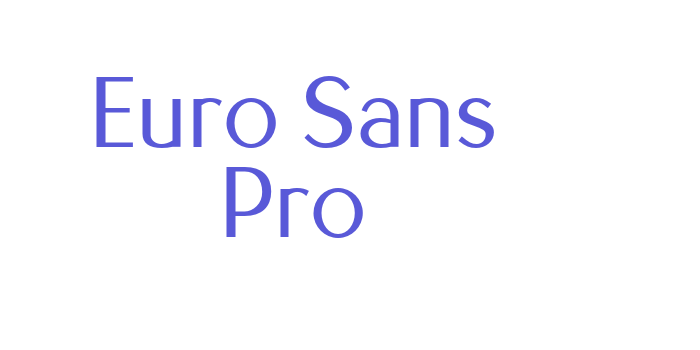 Euro Sans Pro Font