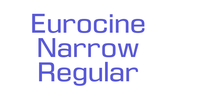 Eurocine Narrow Regular Font Download