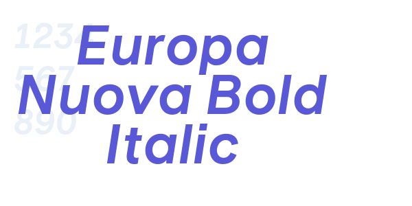 Europa Nuova Bold Italic font