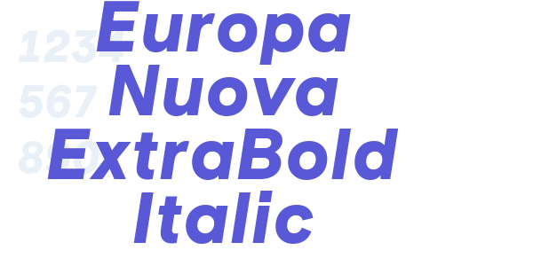 Europa Nuova ExtraBold Italic font