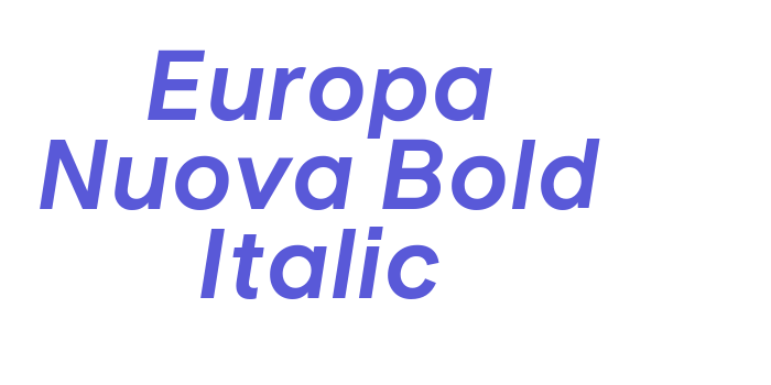 Europa Nuova Bold Italic Font Download