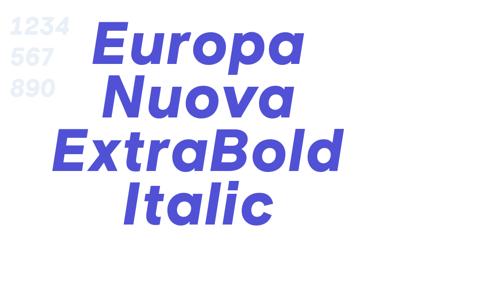 Europa Nuova ExtraBold Italic-font-download