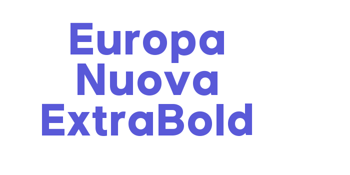 Europa Nuova ExtraBold Font Download