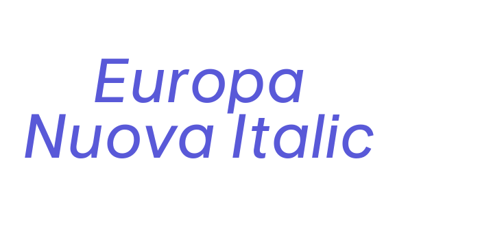 Europa Nuova Italic Font Download