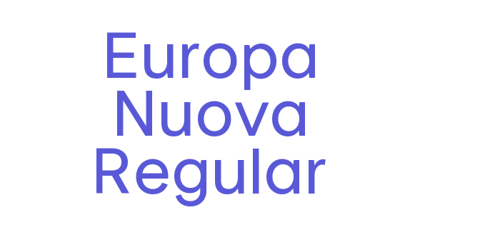 Europa Nuova Regular Font Download