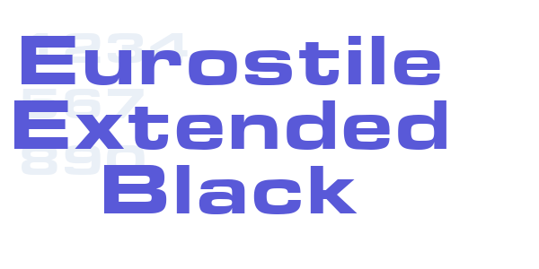 Eurostile Extended Black font