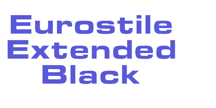 Eurostile Extended Black Font Download