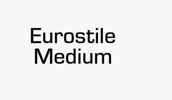 Eurostile Medium Font