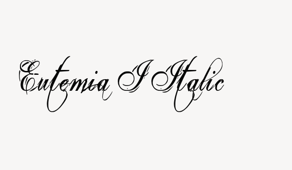 Eutemia I Italic Font