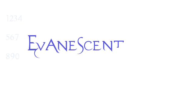 Evanescent font