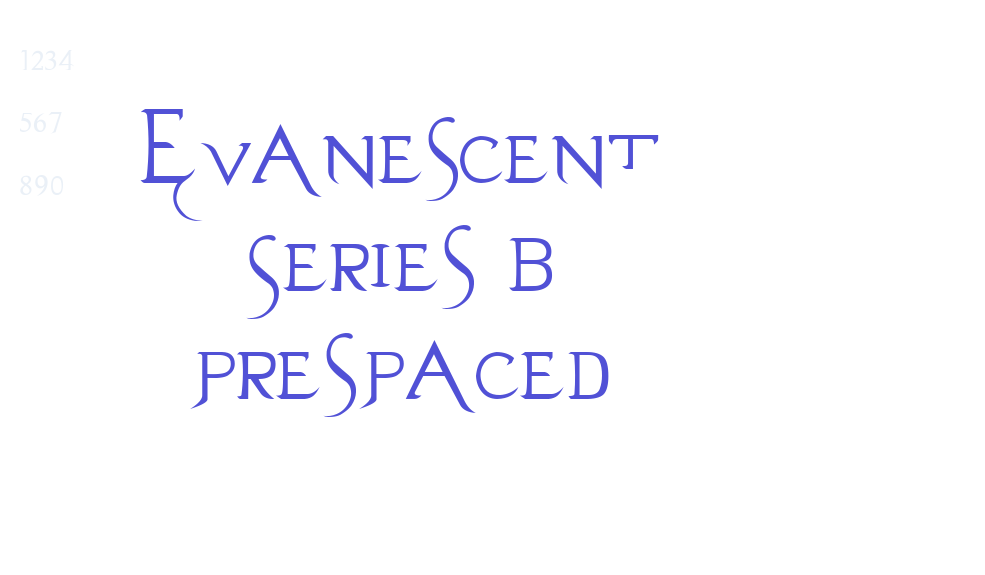 Evanescent Series B prespaced-font-download