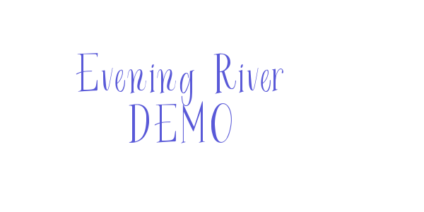 Evening River DEMO font free