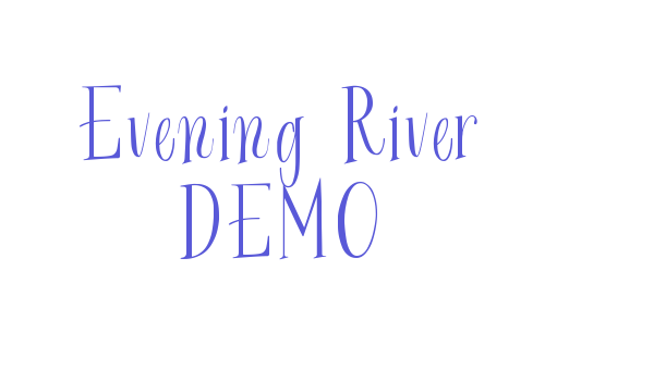 Evening River DEMO Font