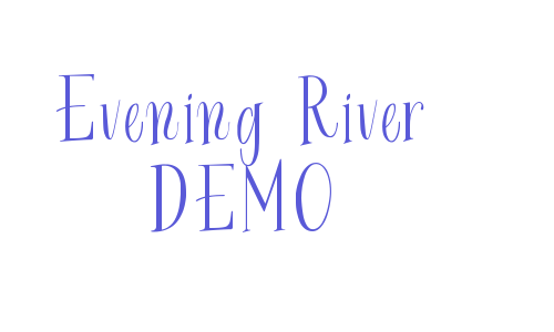 Evening River DEMO Font Download