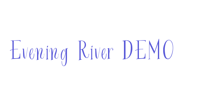 Evening River DEMO Font Download