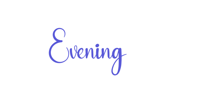 Evening Font Download